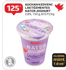 Auchan Auchan kedvenc laktózmentes natúr joghurt ajánlat