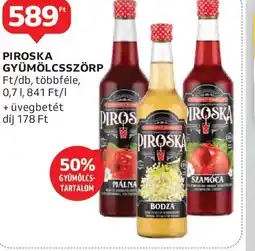 Auchan Piroska gyümölcsszörp ajánlat