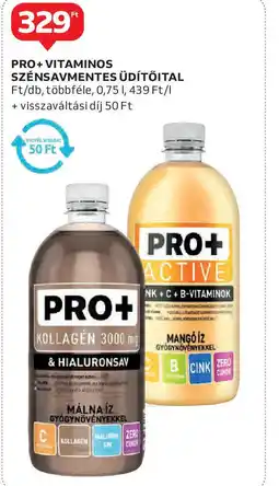 Auchan Pro+ vitaminos szénsavmentes üdítőital ajánlat