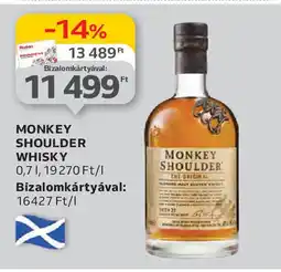 Auchan Monkey shoulder whisky ajánlat