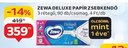 Auchan Zewa deluxe papír zsebkendő ajánlat
