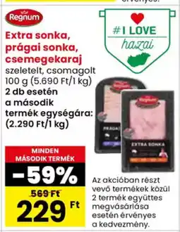 Spar Market Extra sonka, prágai sonka, csemegekaraj ajánlat