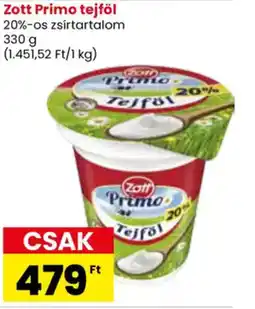 Spar Market Zott primo tejföl ajánlat