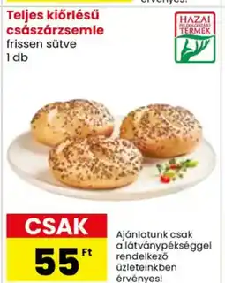 Spar Market Teljes kiőrlésű császárzsemle ajánlat