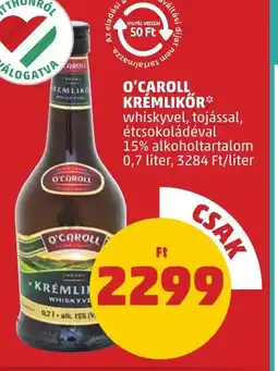 PENNY O'caroll krémlikőr ajánlat