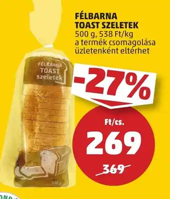 PENNY Felbarna toast szeletek ajánlat