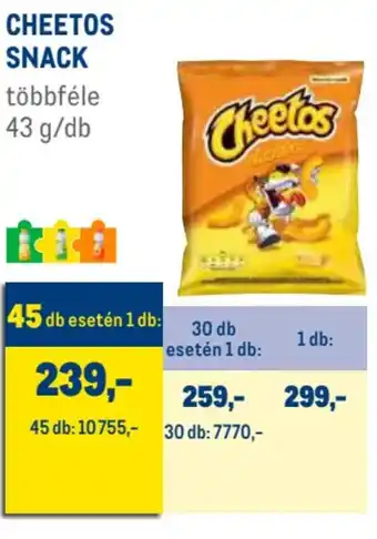 Metro Cheetos snack ajánlat