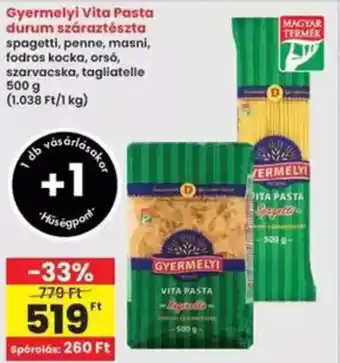 Interspar Gyermelyi Vita Pasta durum száraztészta ajánlat