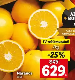 Lidl Narancs ajánlat