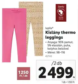Lidl Lupilu Kislány thermo leggings ajánlat