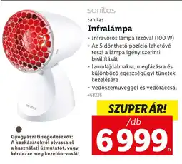 Lidl Sanitas Infralámpa ajánlat