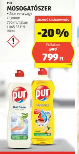 ALDI Pur mosogatószer ajánlat