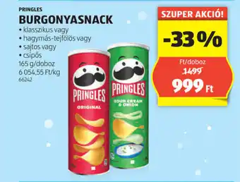 ALDI Pringles burgonyasnack ajánlat