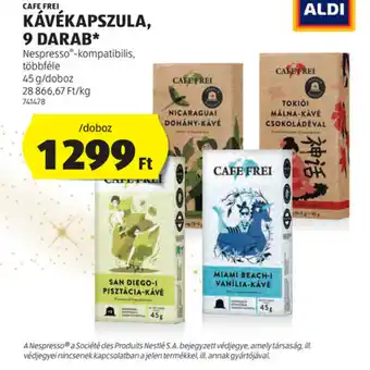 ALDI Cafe frei kávékapszula ajánlat