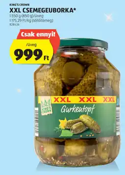 ALDI King's crown xxl csemegeuborka ajánlat