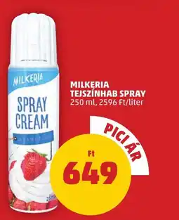 PENNY Milkeria tejszínhab spray ajánlat
