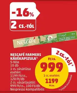 PENNY Nescafé farmers kávékapszula ajánlat