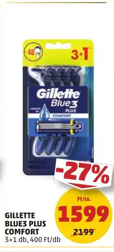 PENNY Gillette blue3 plus comfort ajánlat
