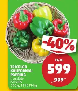 PENNY Tricolor kaliforniai paprika ajánlat