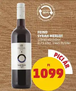 PENNY Feind syrah merlot ajánlat