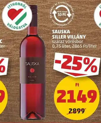 PENNY Sauska siller villány ajánlat