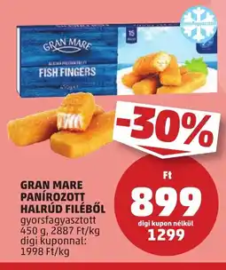 PENNY Gran mare panírozott halrúd filéből ajánlat
