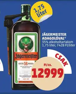 Jägermeister adagolóval