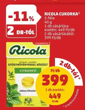 PENNY Ricola cukorka ajánlat