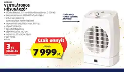 Ventilátoros Hősugárzó