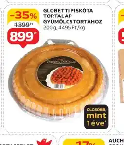 Auchan Globetti Piskóta Tortalap Gyümölcs tortatészta ajánlat