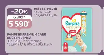 Auchan Pampers premium care bugyipelenka ajánlat