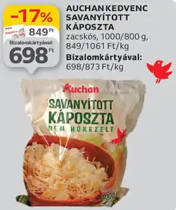 Auchan Auchan kedvenc savanyított káposzta ajánlat