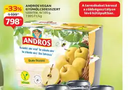 Auchan Andros vegan gyümölcsdesszert ajánlat
