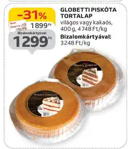 Auchan Globetti piskóta tortalap ajánlat