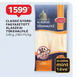 Auchan Classic gyorsfagyasztott alaszkai tőkehalfilé ajánlat