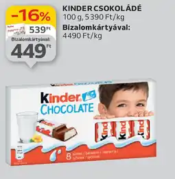 Auchan Kinder csokoládé ajánlat