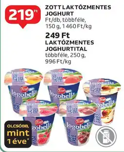 Auchan Zott laktózmentes joghurt ajánlat