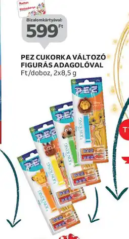 Auchan Pez cukorka változó figurás adagolóval ajánlat