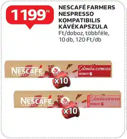 Auchan Nescafé farmers nespresso kompatibilis kávékapszula ajánlat