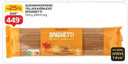 Auchan Auchan kedvenc teljes kiőrlésű spaghetti ajánlat