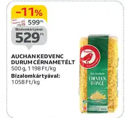 Auchan kedvenc durum cérnametélt