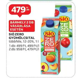Auchan Sió zero gyümölcsital ajánlat