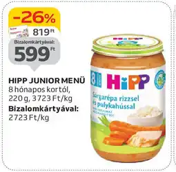 Auchan Hipp junior menü ajánlat