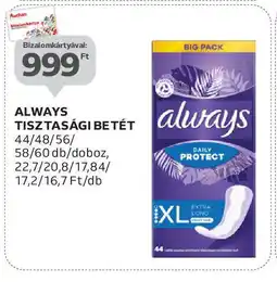 Auchan Always tisztasági betét ajánlat