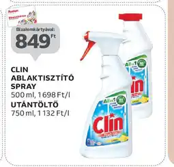 Auchan Clin ablaktisztító spray ajánlat