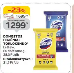 Auchan Domestos higiéniai törlőkendő ajánlat