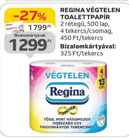 Auchan Regina végtelen toalettpapír ajánlat