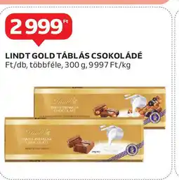 Auchan Lindt gold táblás csokoládé ajánlat