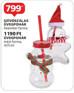 Auchan Szívószálas üvegpohár ajánlat