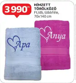 Auchan Hímzett törölköző ajánlat